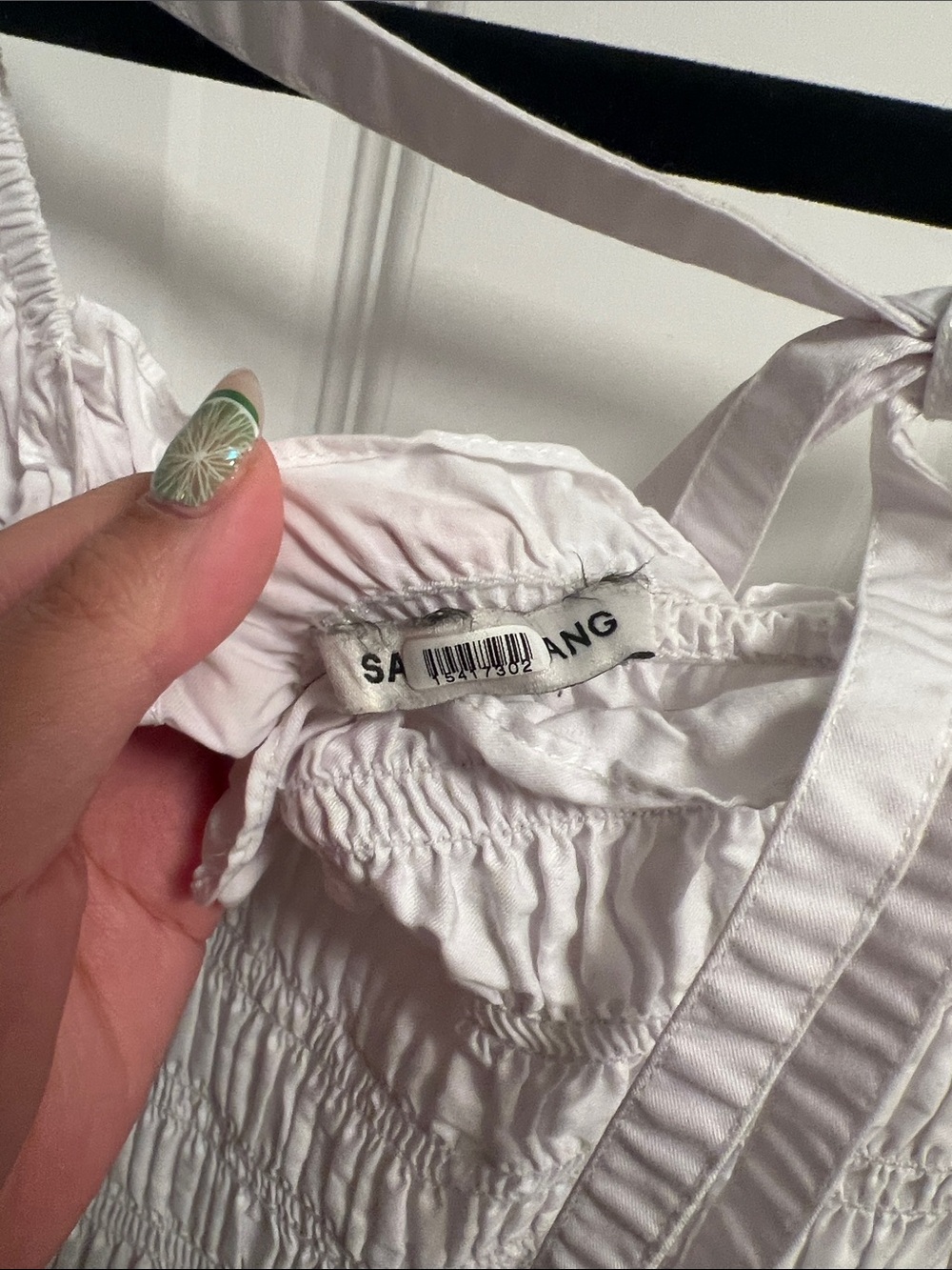 Sandy Liang White Puff-Sleeve Mini Dress - Picture 9 of 10
